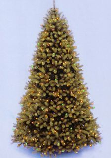 10' Downswept Douglas Fir Multi Pre Lit Christmas Tree