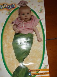 Infant Girl Mermaid Halloween Costume Size 0 9 Months Baby Bunting Costume