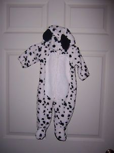 Size 3 6 Month Dalmation Puppy Dog Costume Footed Hooded One Piece Baby Grand