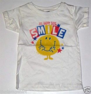New Junk Food Mr Happy Says Smile Kids T Shirt Infant Toddler