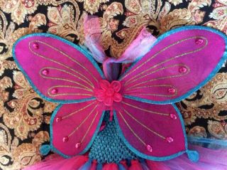 Handmade Girls Baby Toddler Butterfly Fairy Tutu Costume Sparkles Sz 18 24 Month