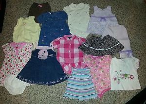 Lot of 13 Baby Girl Clothing Size 18 Months Baby Guess Chaps Gymboree Osh Kosh