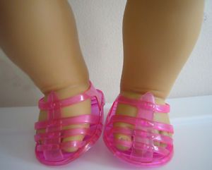 Doll Clothes Fits Bitty Baby Jellies Pink Jelly Shoes