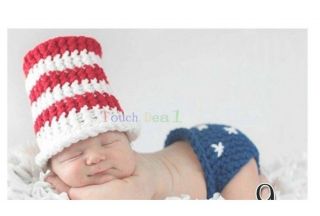 Newborn Baby Girl Boy Crochet Knit Costume Photo Photography Prop Outfit Hat Set