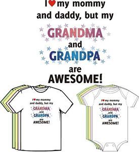 Grandma Grandpa Are Awesome Funny Cute Baby Clothes