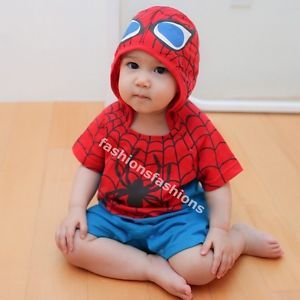 Baby Infant Toddler Boy Spider Hero Costume One Piece 3 24 Months