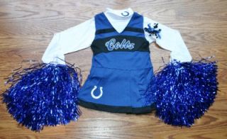 Cheerleader Outfit Halloween Costume Indianapolis Colts Uniform Cheer Set 4T