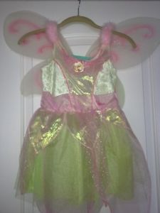 Tinker Bell Fairy Halloween Costume Child Size 4T 5T 6T 4 6X Disney Princess