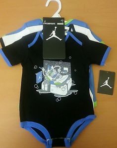 Air Jordan Baby Boy Bodysuit Shirt Clothes Lot 3 PC Size 6 9M New