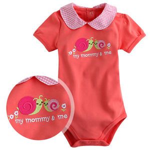 Made in Korea Mom and Me Orange Baby Boy Girl Infant Cotton Clothing WBA 1050