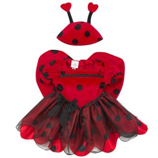 Toddler Halloween Ladybug Girls Costume Dress Hat 2 PC Set Outfit Clothes 6M 9M