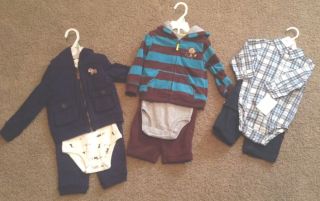 New Carter's Infant Baby Boys Clothing Set Lot Sz 12 18 Months