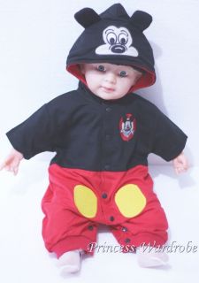 Cute Mickey Mouse Baby Toddler Newborn One Piece Costume Present NB 18Month