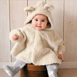 Weilin Baby Costume Boy Girl Little White Bear Toddler Hoodie Cloak Cape Coat