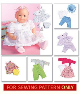 Sewing Pattern Make Baby Doll Clothes for Tiny Tears Bitty Baby Toodles Twins
