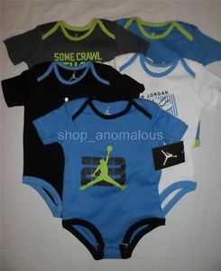 Nike Air Jordan Baby Boys Bodysuits Shirts Clothes Lot Set Sz 0 3M 3 Months