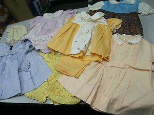 Vintage Small Children's Clothes Toddler 3 Dresses 3 Outfits 2 Shoes