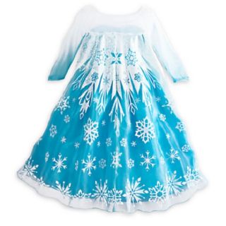 New  Frozen Elsa Costume Dress Gown Girls Snow Ice Icicles 2013