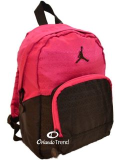 Nike Air Jordan Toddler Preschool Girl Backpack Black Pink Small Mini 23 Bag New