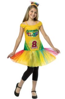 Crayola Crayon Box Tutu Dress Tween Halloween Costume 10 12