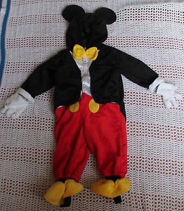 Disney Mickey Mouse Halloween Costume One Piece Toddler Baby Boy 18 Months