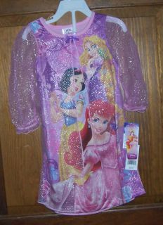 Princess Snow White Ariel Rapunzel Disney Nightgown Toddler Girls Size 2T $28