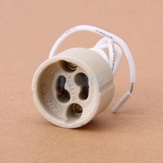 10 GU10 Lamp LED Halogen Light Bulb Holder Wire Connector Ceramic Socket Base