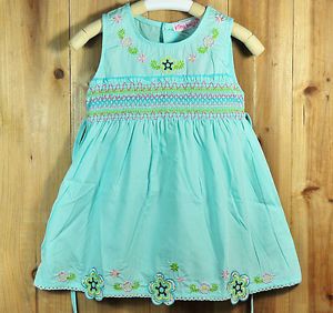 New Fashion Blue Sz 2 Years Cute Toddler Baby Girls Dress Kids Girl Clothing