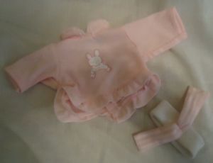 BEBE Baby Doll Corolle Calin Clothes Outfit Pink Top Headband TX102