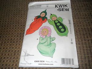 Kwik Sew Pattern 3446 Baby Costumes Hot Pepper Sweet Pea Flower All Sizes