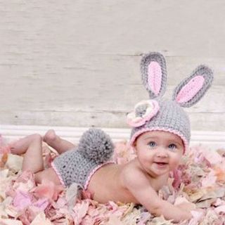 Baby Girls Boy Newborn 9M Knit Crochet Minnie Cute Rabbit Clothes Photo Outfits