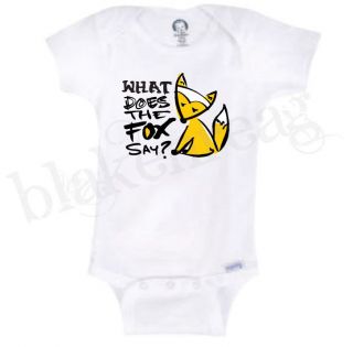 What Does The Fox Say Gerber® Onesie® Baby Shower Infant T Shirt Funny New