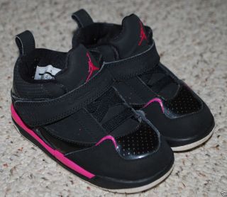 Nike Air Jordan Toddler Girl's Flight 45 Hot Pink Black Sneakers Shoes Size 7