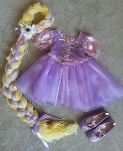Tangled Halloween Dress Toddler Girl Costume 3T Rapunzel Disney Princess