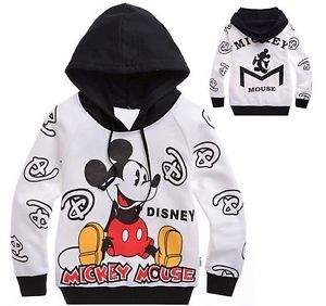 Micke Mouse Kids Toddler Boys Girls Funny Cotton Hoodies Unisex Clothes 5 6Years