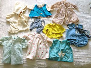 Lot of Vintage Baby Doll Clothes Some Baby Items