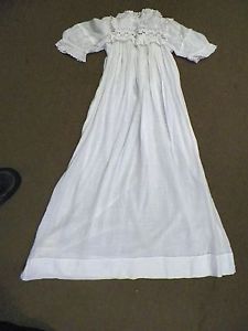 Antique Early 1900s White Baby Christening Dress Gown Repair NR