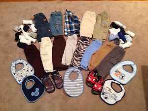 Baby Toddler Boys Mixed Lot of 20 Items of Clothing Aged 6 12months and 23 Socks