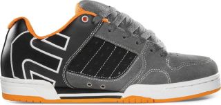 Brand New Etnies Piston Skate Shoes Black Grey Orange