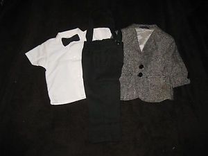 Baby Boy 12 Months 3 Piece Suit Tie Outfit Dressy Party Church Clothes Lot