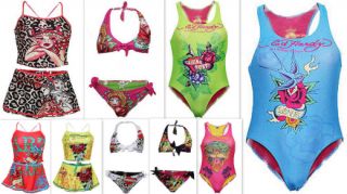 Girls Ed Hardy Designer Swimwear Sizes 2 13 Years