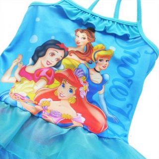 Girls Princess Tutu Swimsuit Swimwear One Piece Bathing Suit Swim Costume Sz 2 8
