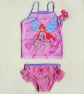 Winx Club Girl Swimsuit Bikini Swimwear Tankini 2 10Y Two Piece Swimming Costume