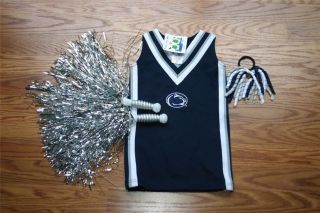 Cheerleader Costume Outfit Halloween Penn State Lions 4 PC Cheer Set 2T Pom Poms
