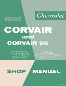 1961 Chevrolet Corvair Shop Service Repair Manual Book Engine Drivetrain Wiring