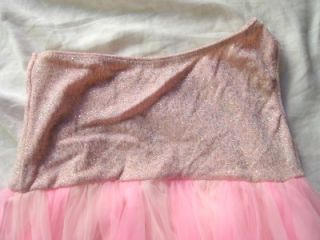 Art Stone Dance Costume Pink Glitter Fairy Dress Large Girls LC Lyrical Skating