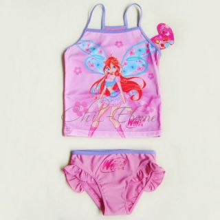 Girls Tinkerbell Fairy Winx Club Tankini Swimsuit Swimwear Bathing Suit Sz 4 5