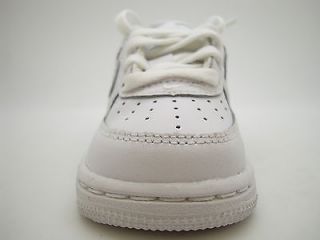 314194 117 Toddlers Little Kids Nike Force 1 White Uptown Sneakers Hard Bottom