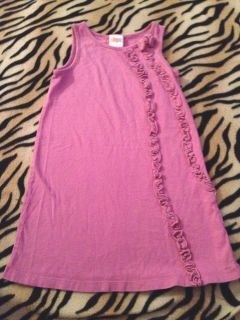 Girls Sz 3T Purple Tank Ruffle Shirt Dress Baby Toddler Clothes