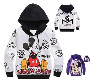Mickey Minnie Mouse Kids Toddler Boys Girls Funny Hoodies Clothing Aged 2 8years